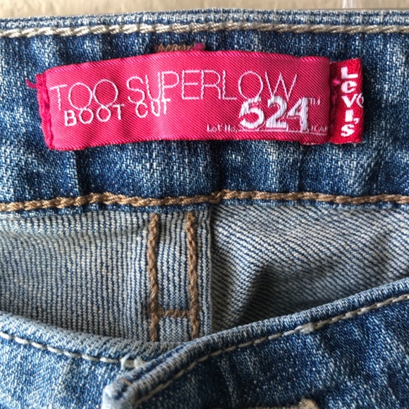 LEVI’S TOO SUPERLOW BOOT CUT JEANS, SIZE 13 MEDIUM - Picture 2 of 5